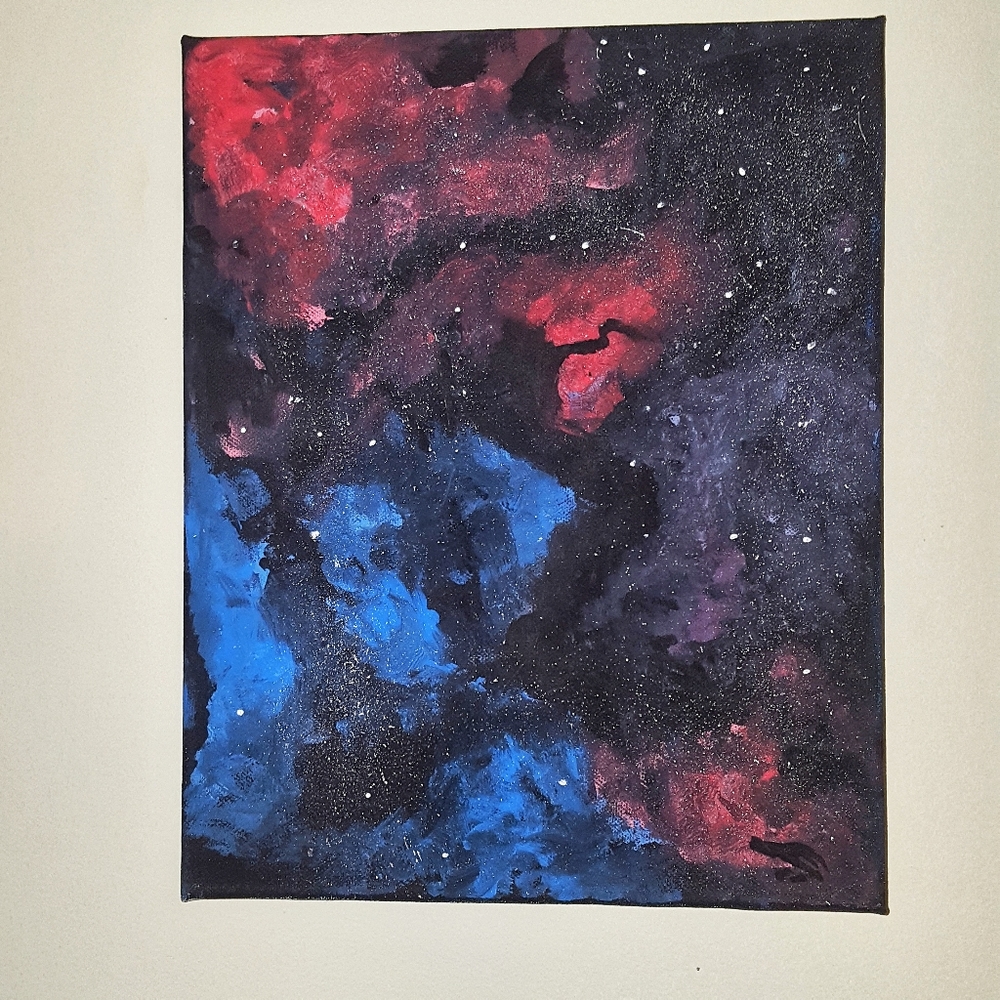 🌍🌑Galaxy Universe Hand Painted Acrylic Wall Art - Picture 2 of 2